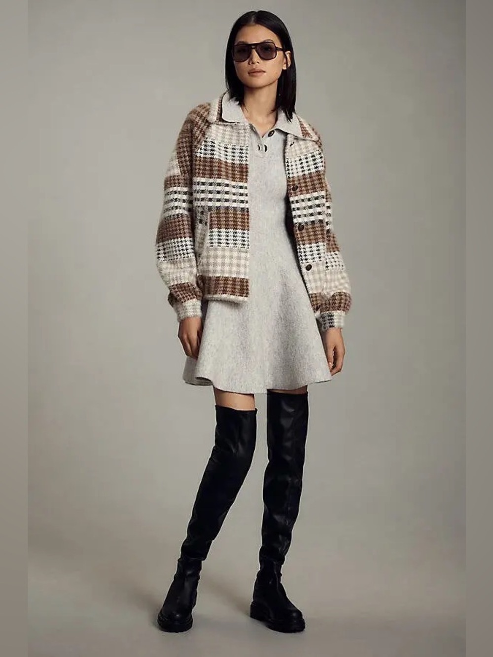 NVLT Eyelash Knit Bomber Coatigan SzSmall